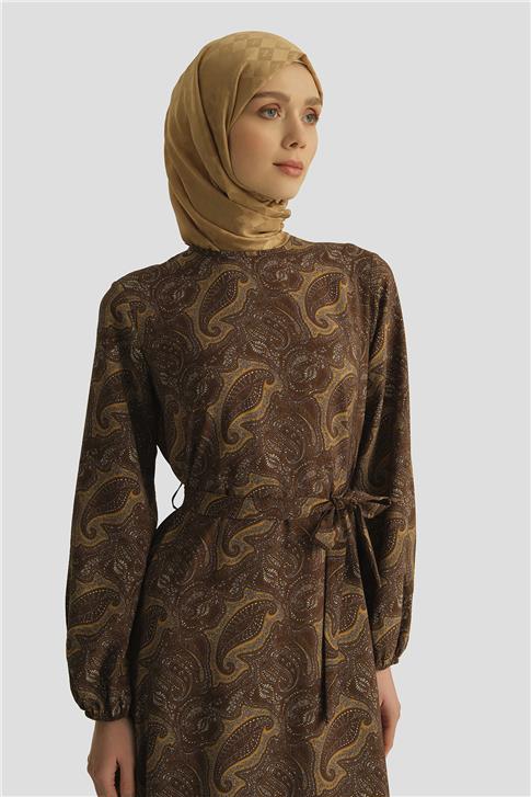 Armine Trend Elbise 25YT906 Kahverengi
