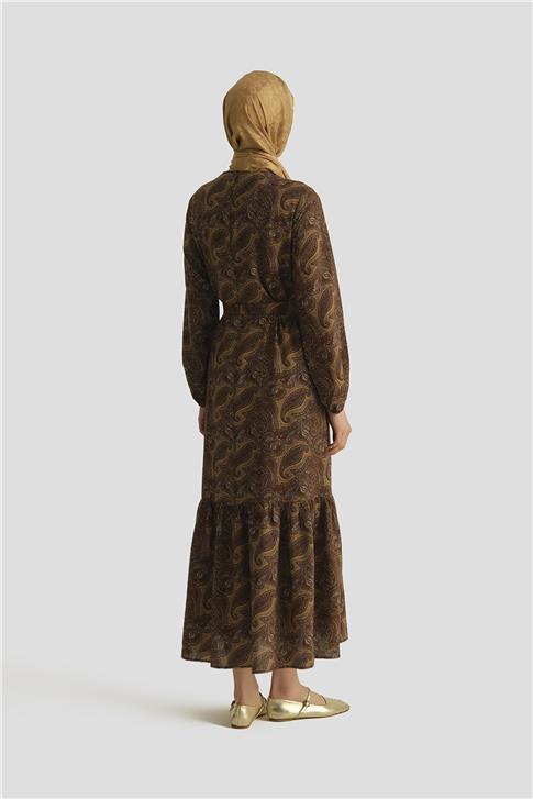 Armine Trend Elbise 25YT906 Kahverengi