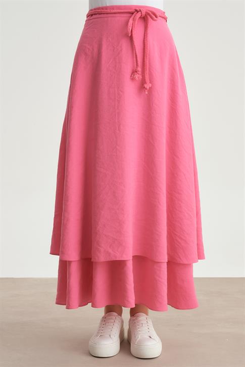 Armine Örgü Kemerli 2 Kat Etek 24Y1613 Orkide