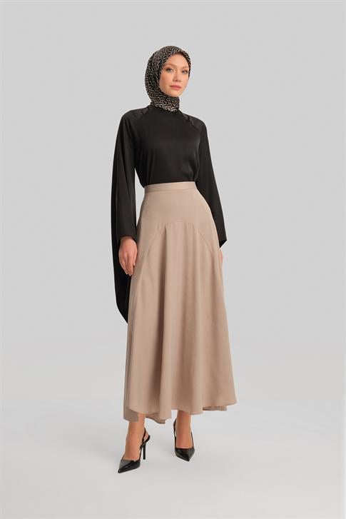 Armine Kuplu Ve Godeli Etek 24Y1623 Vizon