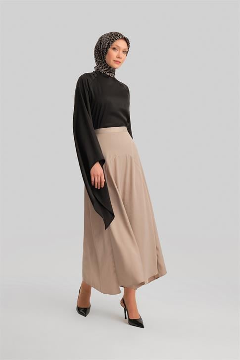 Armine Kuplu Ve Godeli Etek 24Y1623 Vizon