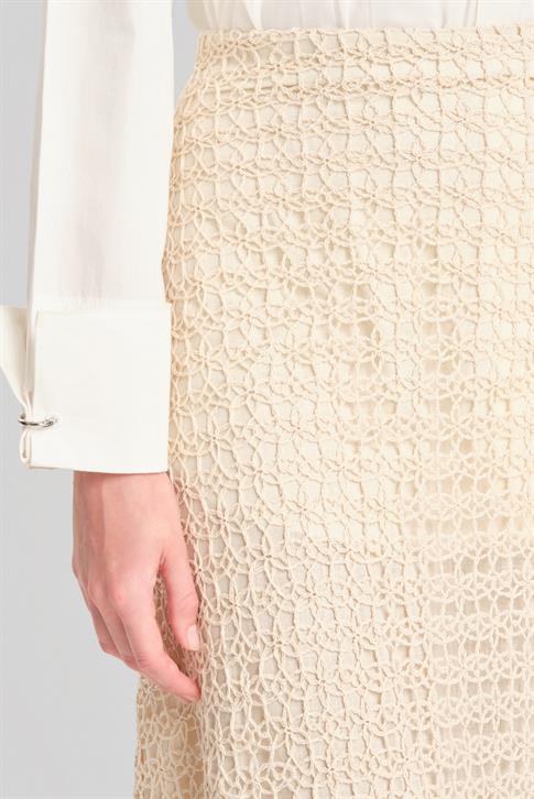 Armine Fileli Kloş Etek 24Y1625 Ekru