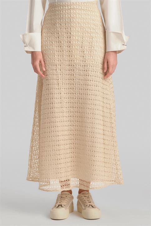 Armine Fileli Kloş Etek 24Y1625 Ekru