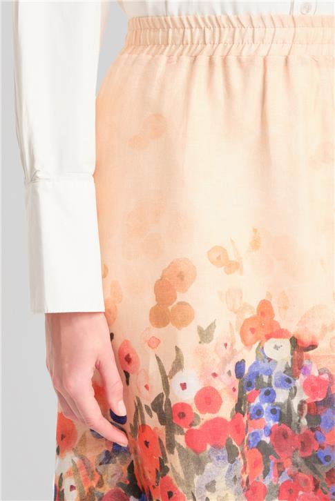 Armine Godeli Ve Desenli Etek 24Y1628 Oranj