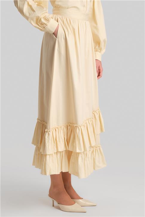 Armine Etek Ucu Fırfırlı Etek 24Y1638 Aytaşı