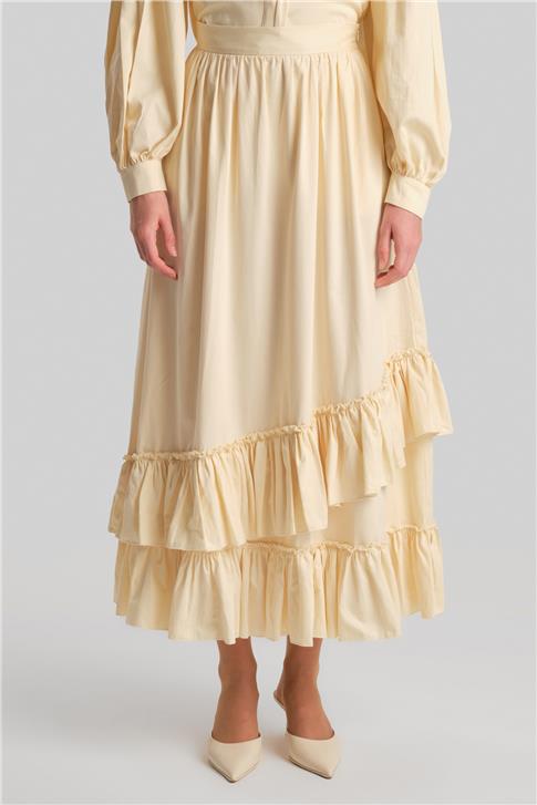 Armine Etek Ucu Fırfırlı Etek 24Y1638 Aytaşı