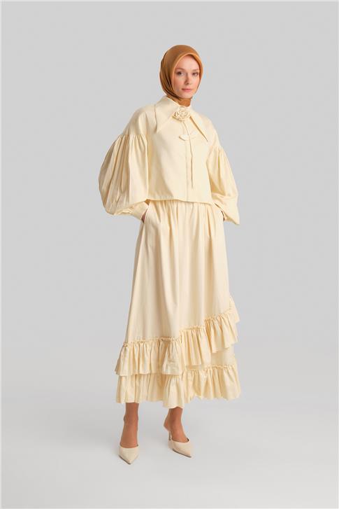 Armine Etek Ucu Fırfırlı Etek 24Y1638 Aytaşı