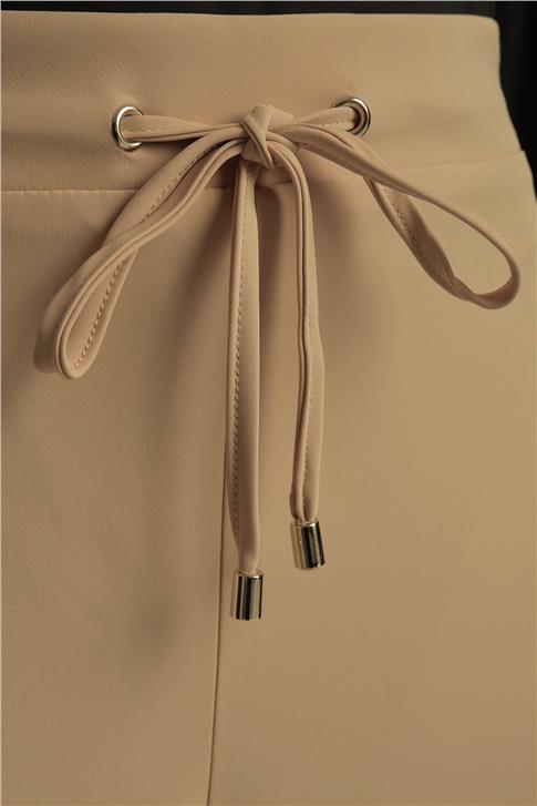 Armine Asimetrik Kuplu Bağlamalı Pantolon 24Y2609 Bisküvi
