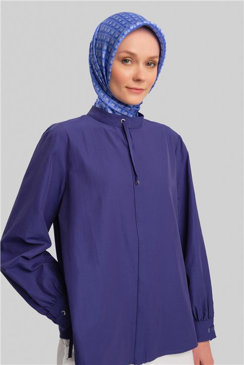 Armine Biye Detaylı Gömlek 24Y3532 Morcivert