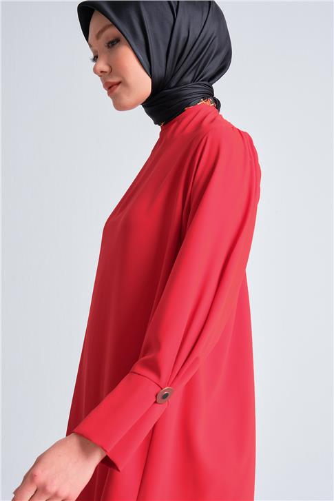 Armine Geniş Manşetli Tunik 24Y4000 Kırmızı