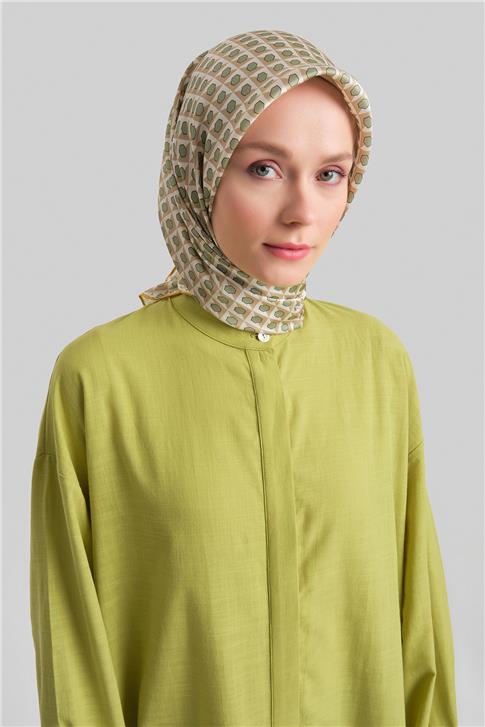 Armine Broşlu Tunik Elbise 24Y4107 Fıstık