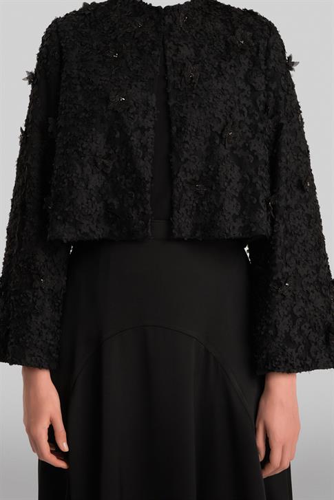 Armine Taşlı Ve Çiçekli Ceket 24Y5415 Siyah