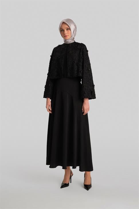 Armine Taşlı Ve Çiçekli Ceket 24Y5415 Siyah