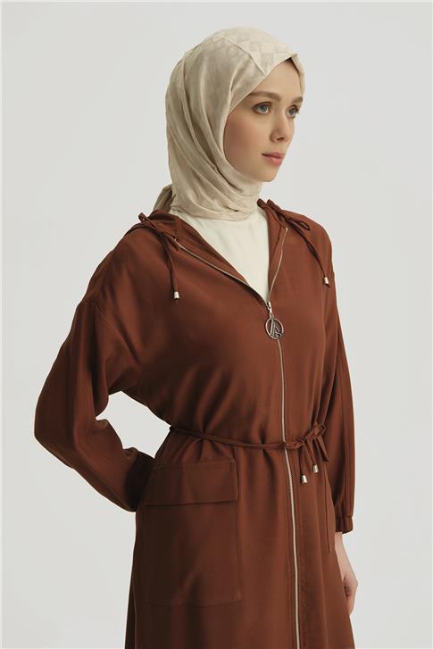 Armine Fermuarlı Giyçık 25YT553 Tarçın
