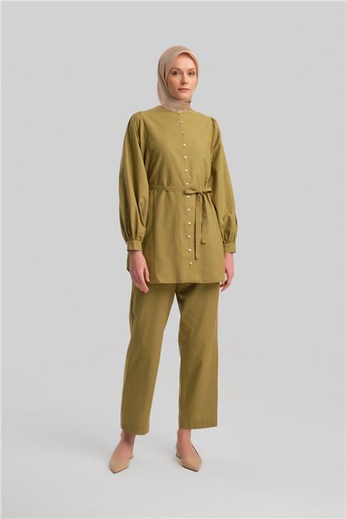 Armine Brit Düğmeli Takım 24Y6826 Zeytin