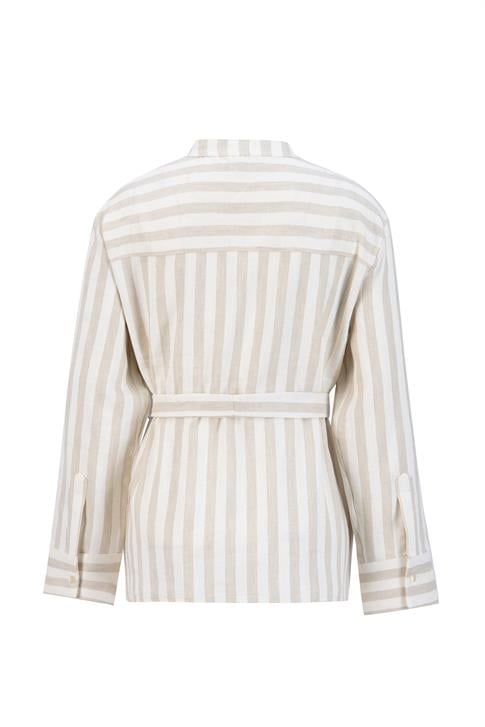 Armine Kalın Çizgili Pamuk Takım 24K6853 Bej