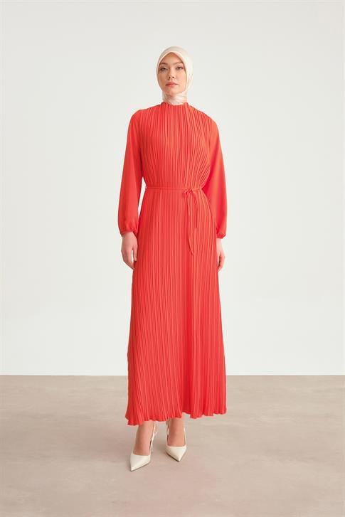 Armine Piliseli Elbise 24Yd9435 Mercan