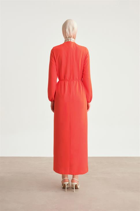 Armine Piliseli Elbise 24Yd9435 Mercan