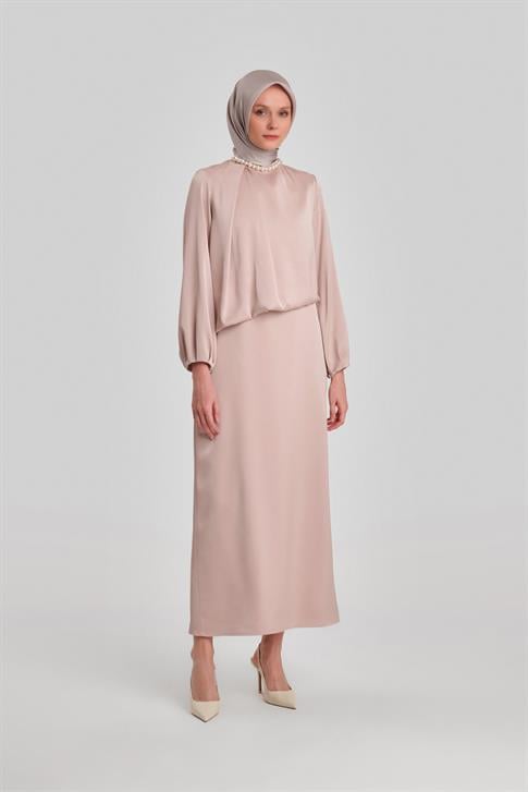 Armine Omuz Pileli Abiye Elbise 24Y9819 Aytaşı