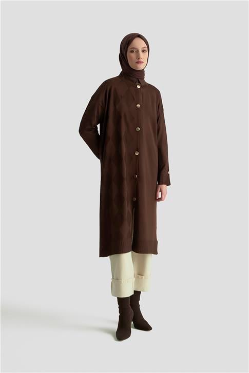 Armine Trend Triko Hırka 25KTD4124 Acı Kahve