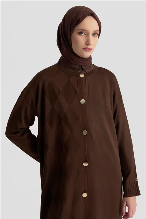 Armine Trend Triko Hırka 25KTD4124 Acı Kahve