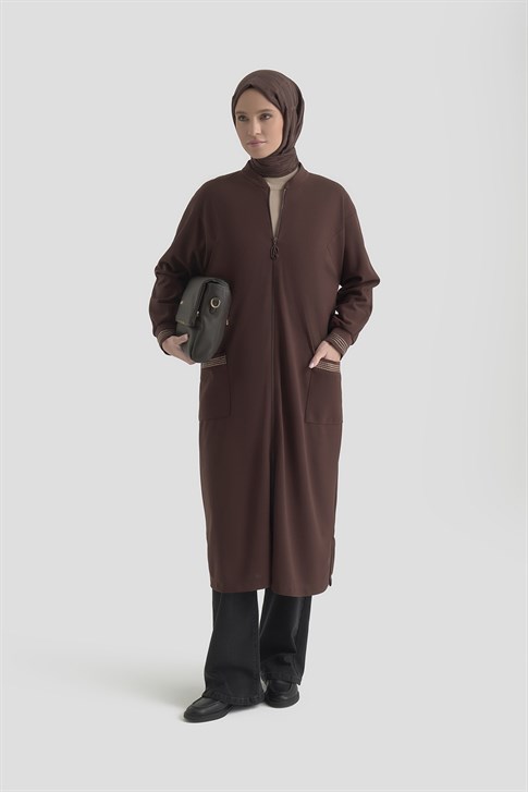 Armine Trend Hırka 25KT557 Kahverengi