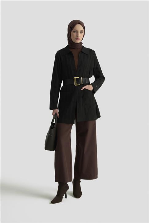 Armine Cepli Triko Giyçık 25KTD569 Siyah