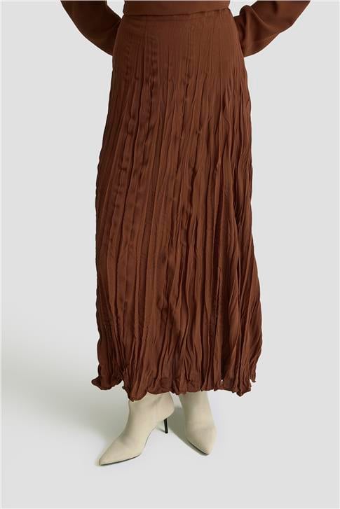 Armine Kırışık Efektli Takım 25KD1019 KAHVERENGİ