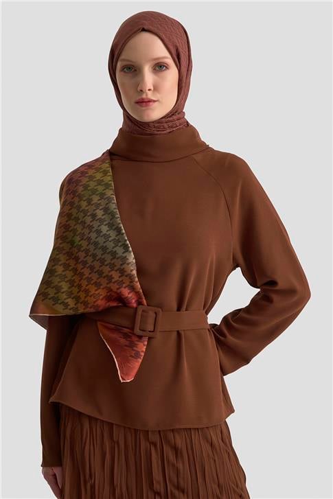 Armine Kırışık Efektli Takım 25KD1019 KAHVERENGİ