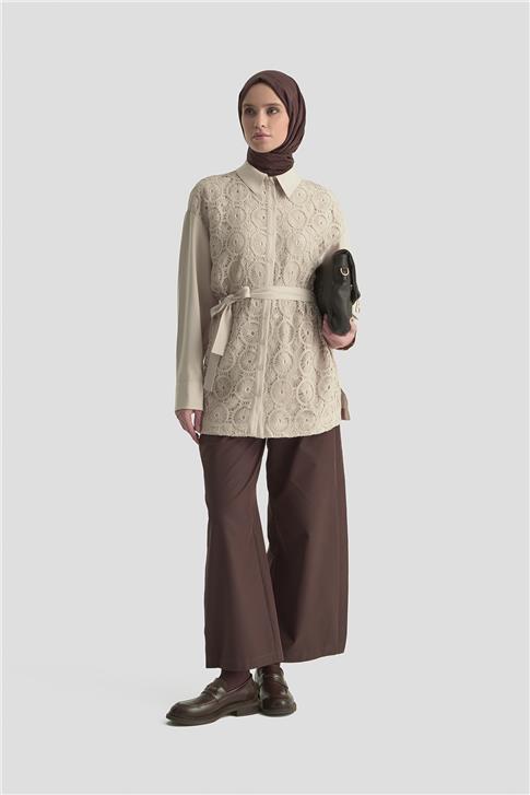 Armine Dantelli Tunik 25KM1027 Bej