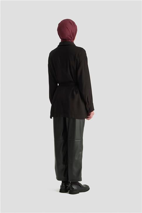 Armine Dantelli Tunik 25KM1027 Siyah