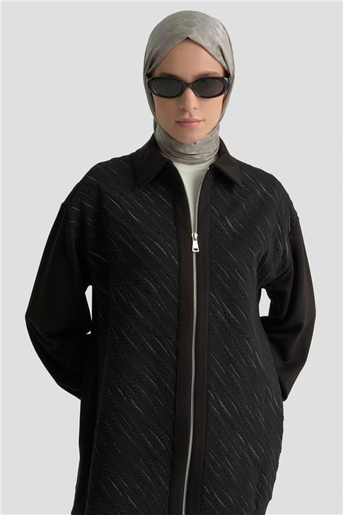 Armine Jakarlı Örme Takım 25KD1059 Siyah