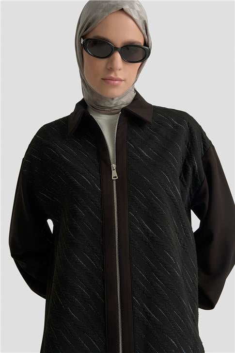 Armine Jakarlı Örme Takım 25KD1059 Siyah