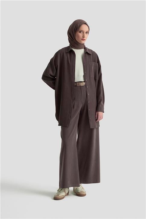 Armine Palazzo Pantolon Acı Kahve