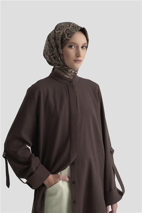Armine Aksesuar Detaylı Tunik 25KD1103 Acı Kahve