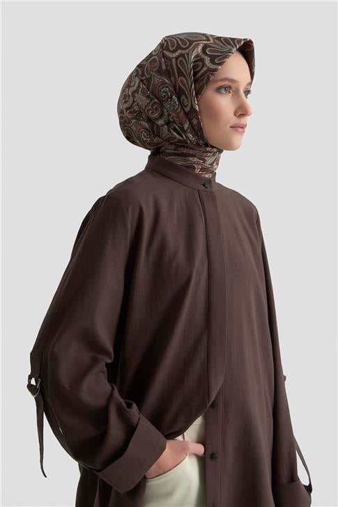 Armine Aksesuar Detaylı Tunik 25KD1103 Acı Kahve