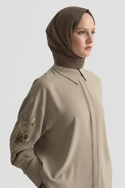 Armine Nakışlı Tunik 25KD1110 Bej