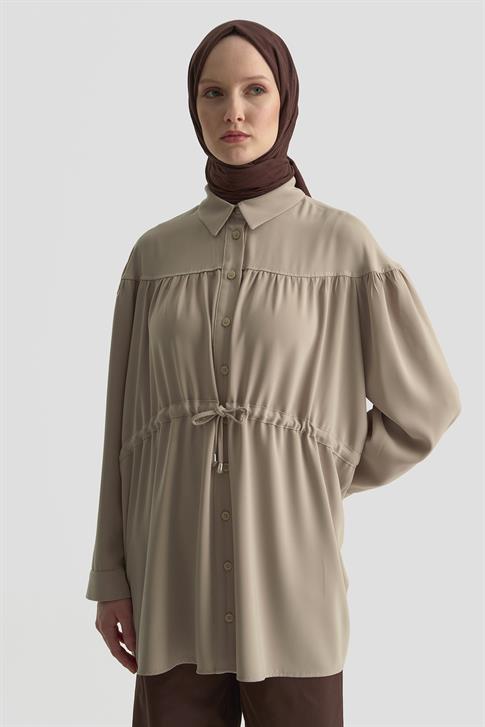 Armine Oversize Gömlek 25KD1114 BEJ