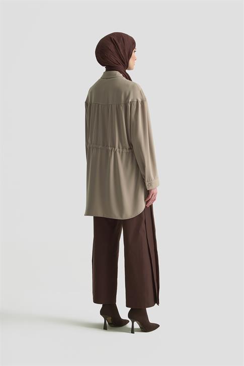 Armine Oversize Gömlek 25KD1114 BEJ