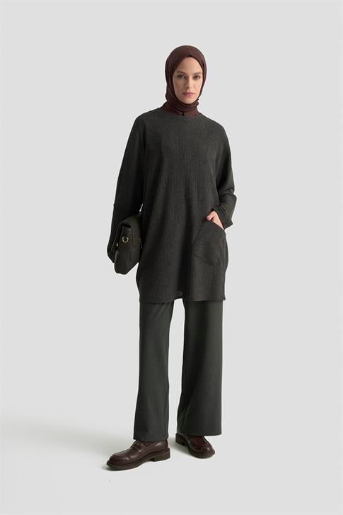 Armine Basic Örme Tunik 25KD1118 Siyah
