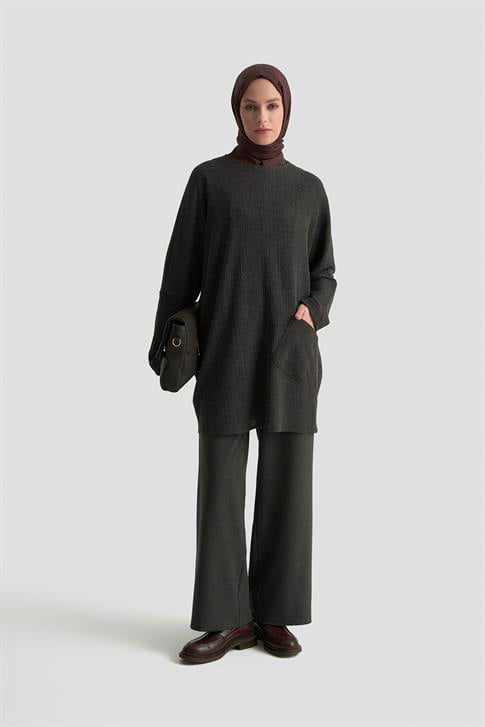 Armine Basic Örme Tunik 25KD1118 Siyah