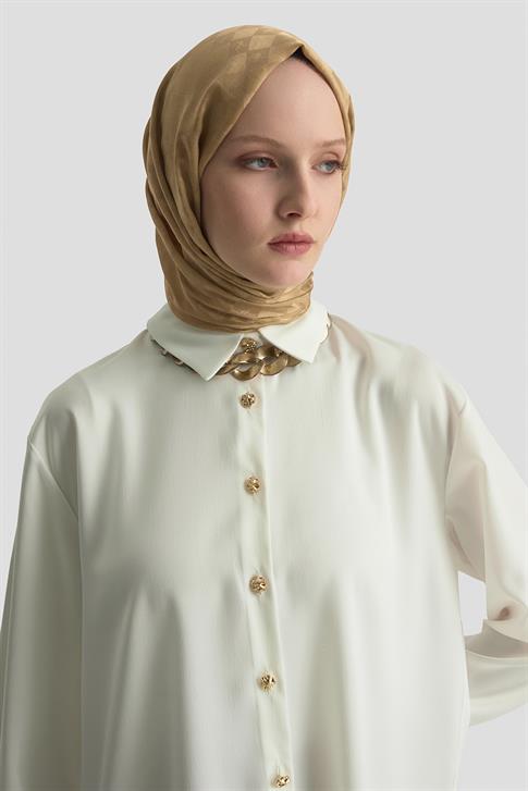 Armine Saten Gömlek 25KD1120 Ekru