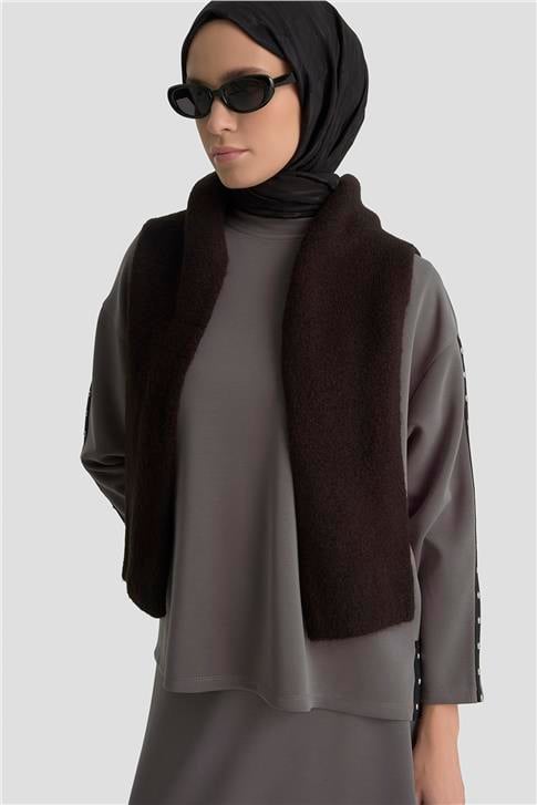 Armine Şeritli Örme Takım 25KD1163 Antrasit