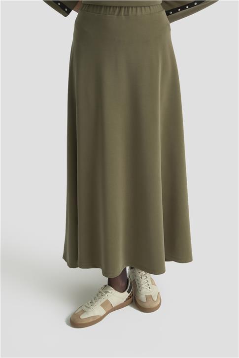 Armine Şeritli Örme Takım 25KD1163 Haki