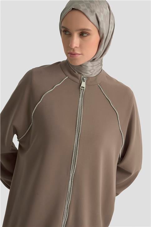 Armine Biyeli Örme Takım 25KD1176 Kahve