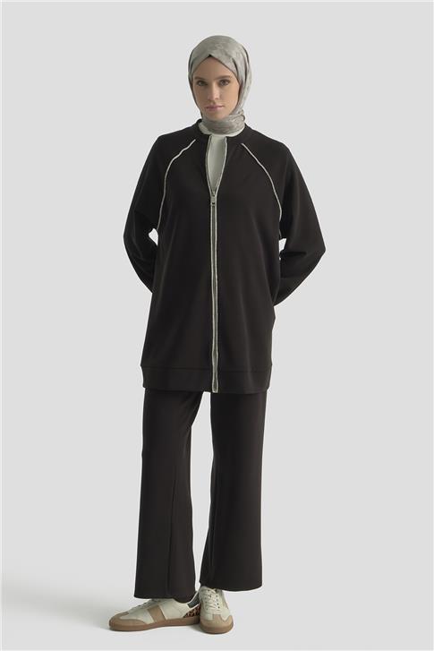 Armine Biyeli Örme Takım 25KD1176 Siyah