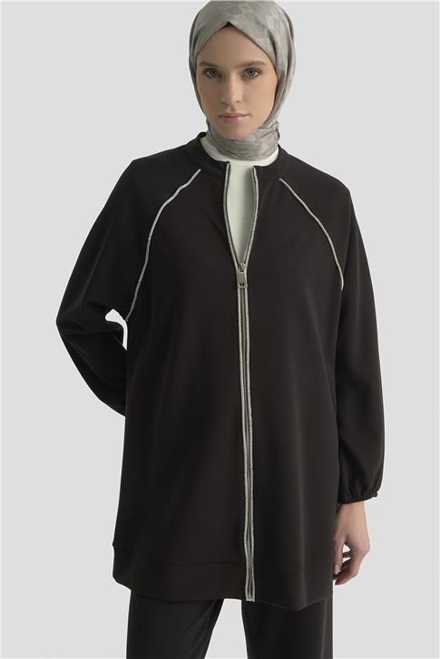 Armine Biyeli Örme Takım 25KD1176 Siyah