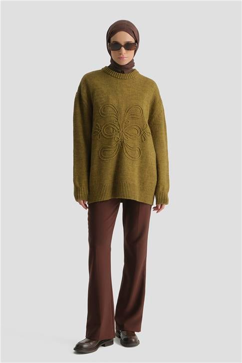 Armine Flare Pantolon 25KD1303 Kahverengi