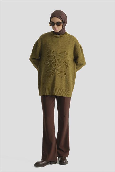 Armine Flare Pantolon 25KD1303 Kahverengi