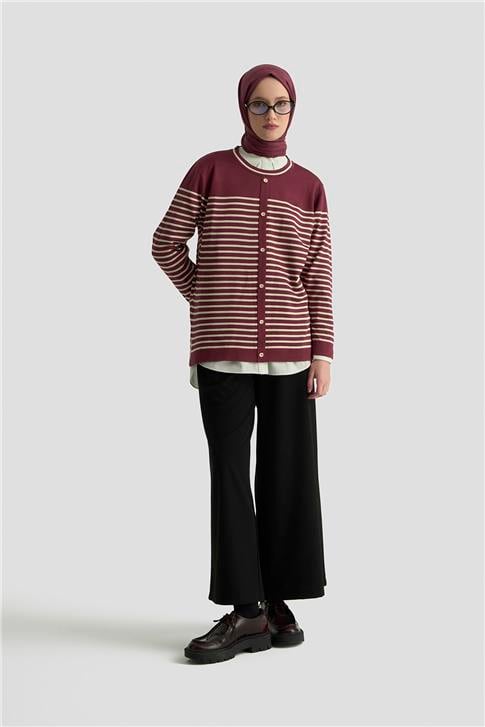 Armine Geniş Paça Pantolon Etek 25KD1304 Siyah